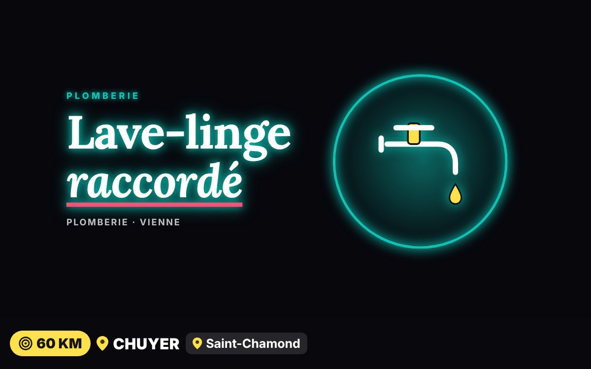Notre équipe va raccorder votre lave-linge ou votre lave-vaisselle à Écully