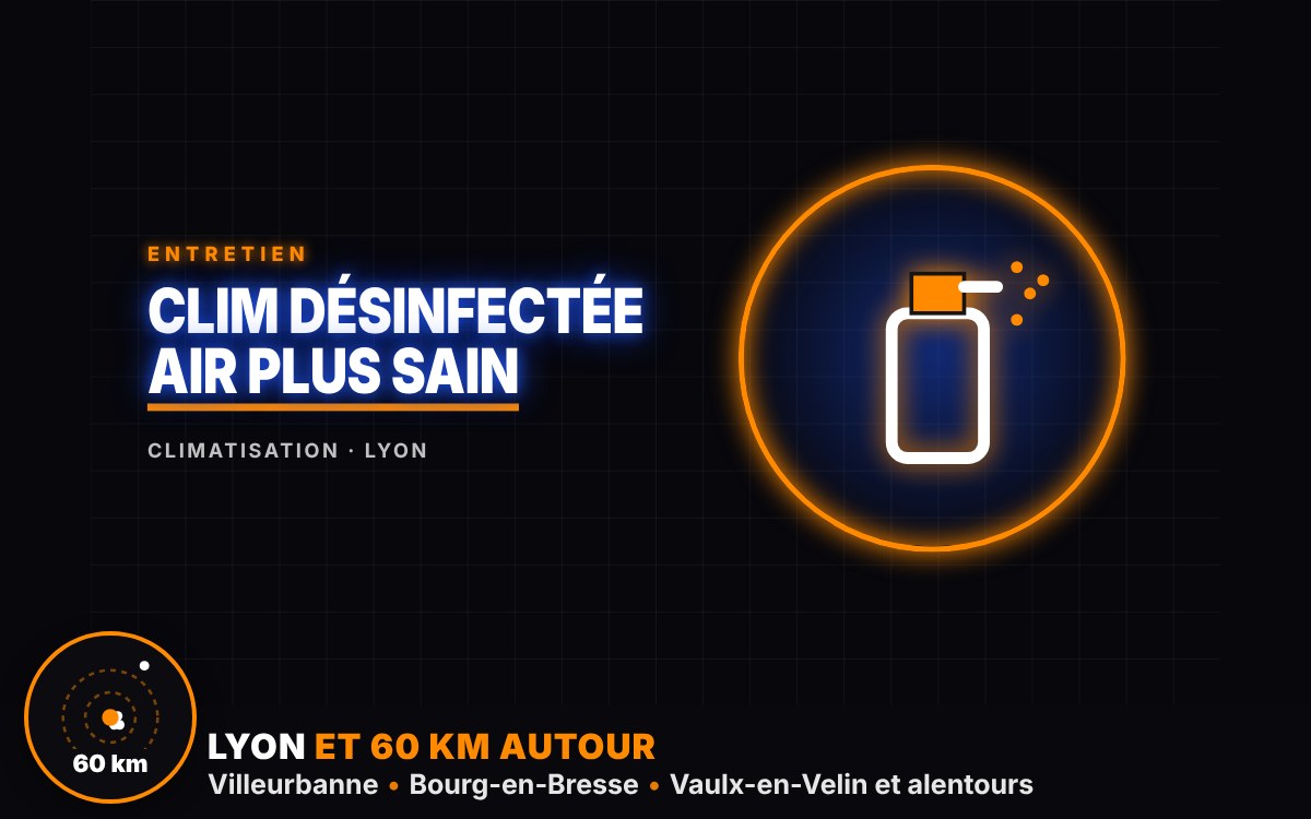 Je vais nettoyer et désinfecter les unités intérieures de votre clim à Écully