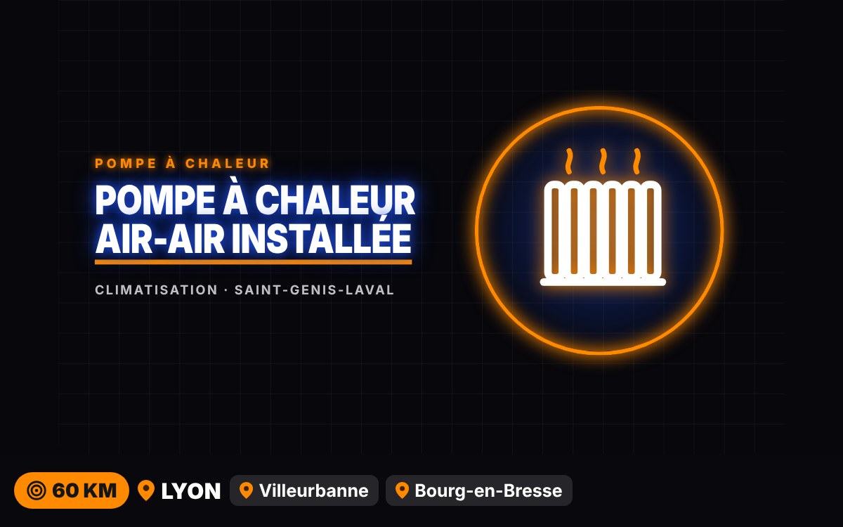 Je vais poser une pompe à chaleur air-air pour chauffer votre logement à Écully