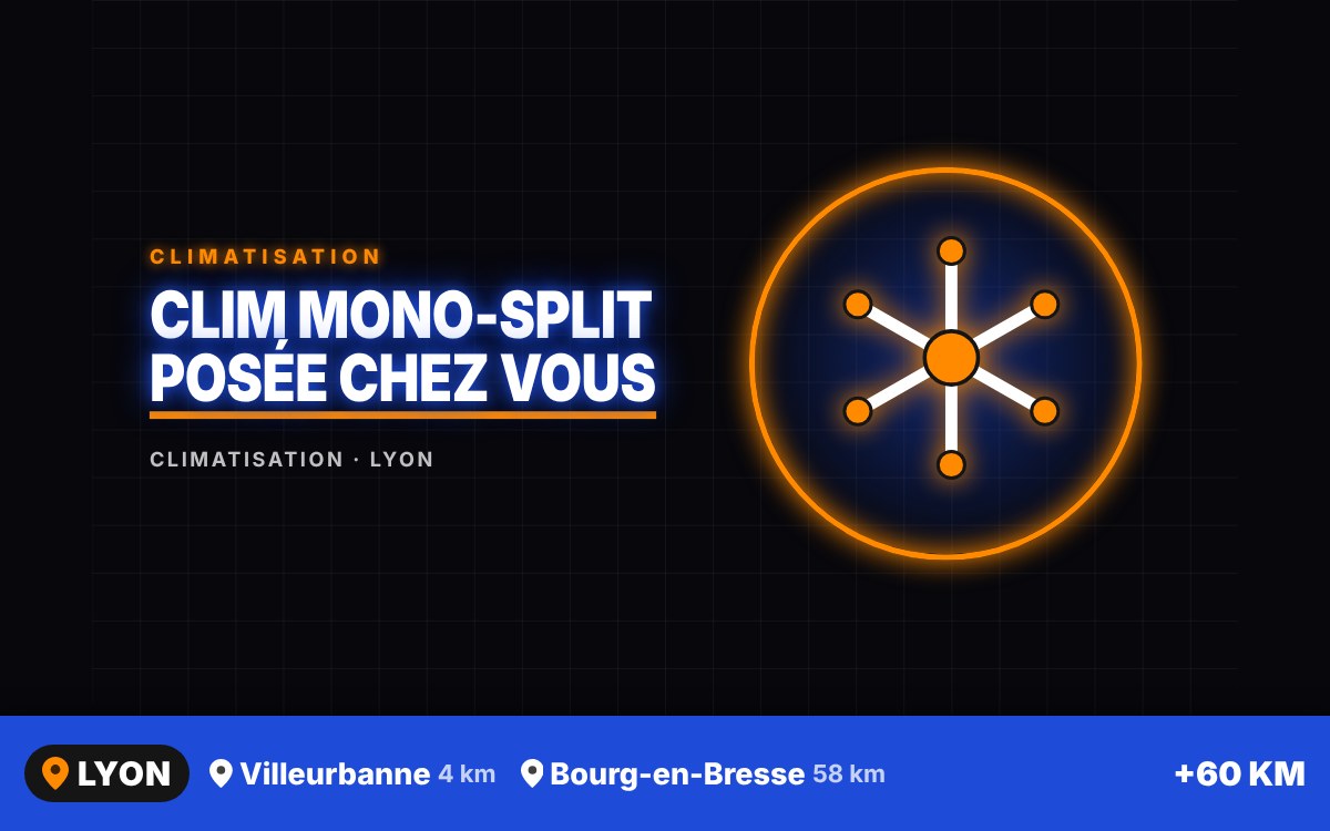 Je vais installer votre climatisation mono-split dans une pièce à Écully