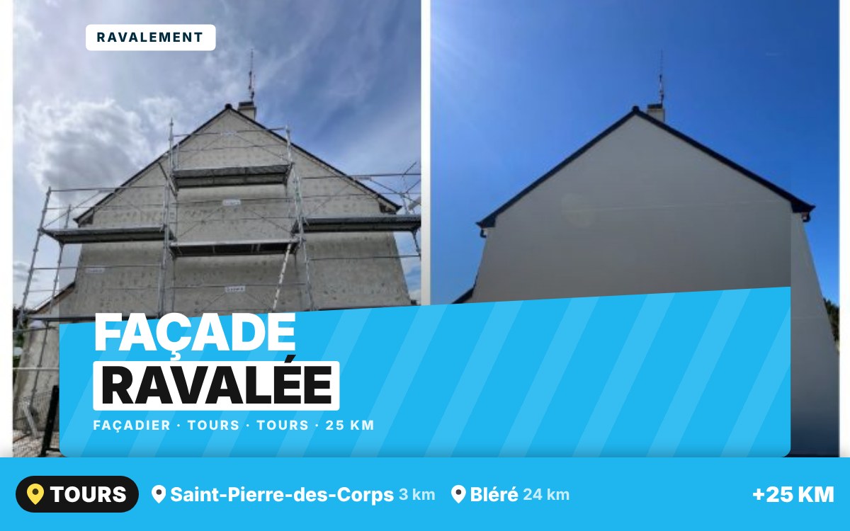 Je vais faire le ravalement de votre façade à Tours