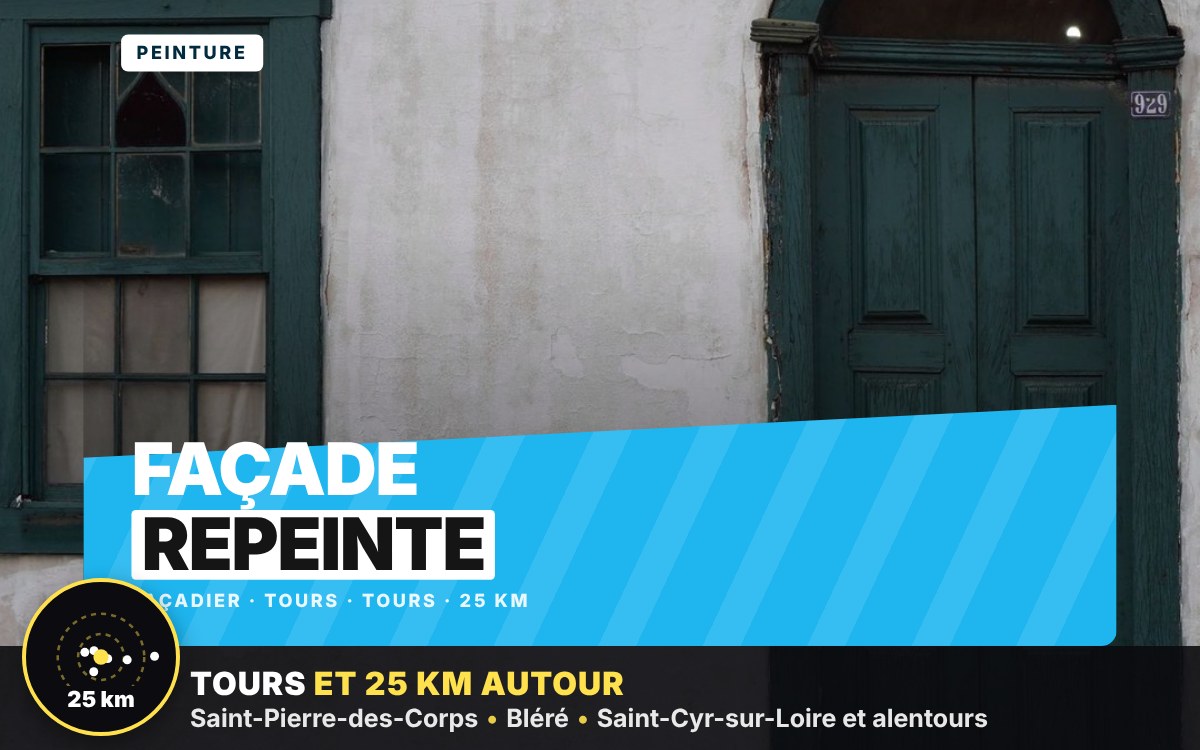 Je vais repeindre votre façade à Tours