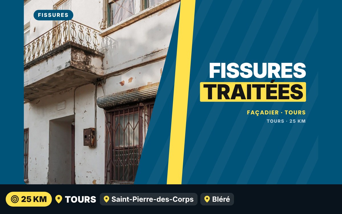 Je vais traiter les fissures de votre façade à Tours
