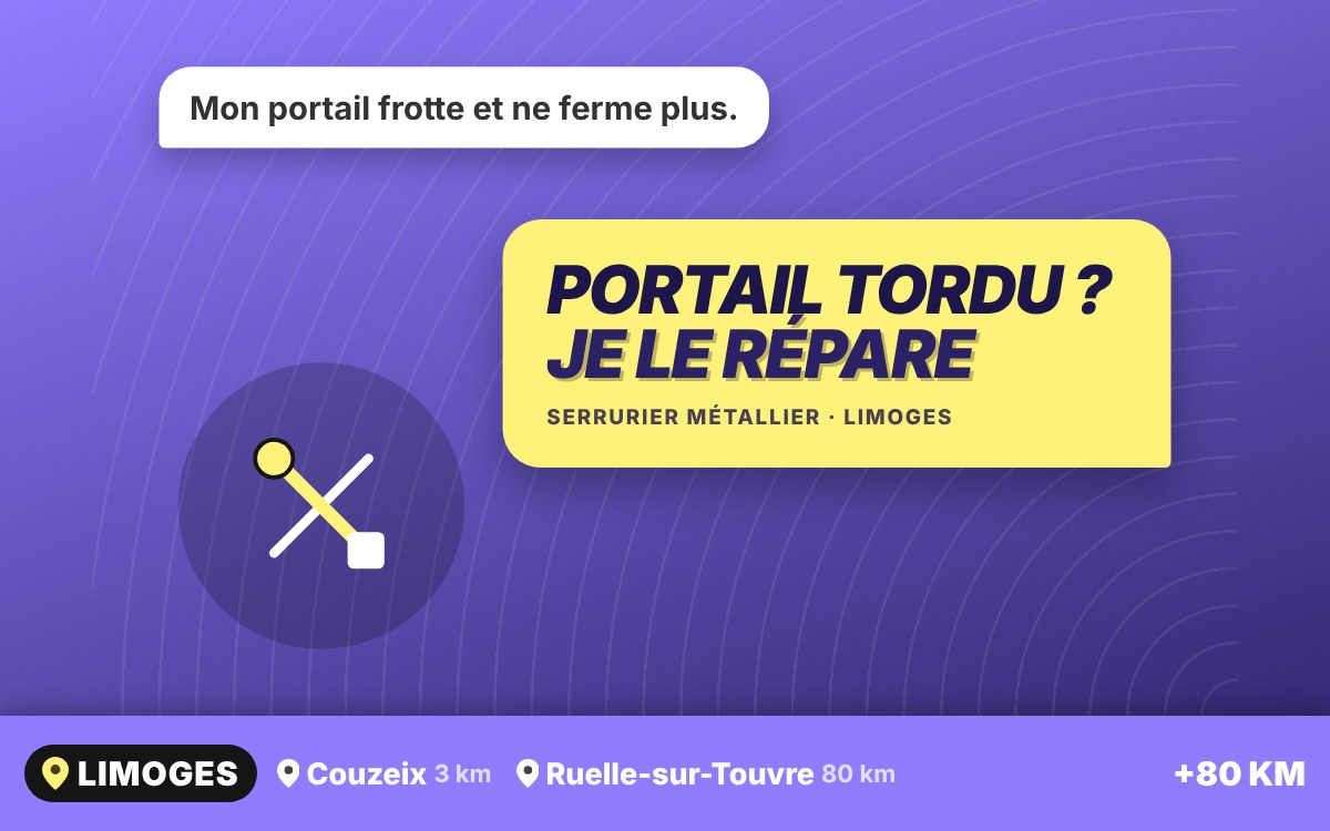 Je vais réparer votre portail métallique abîmé à Angoulême