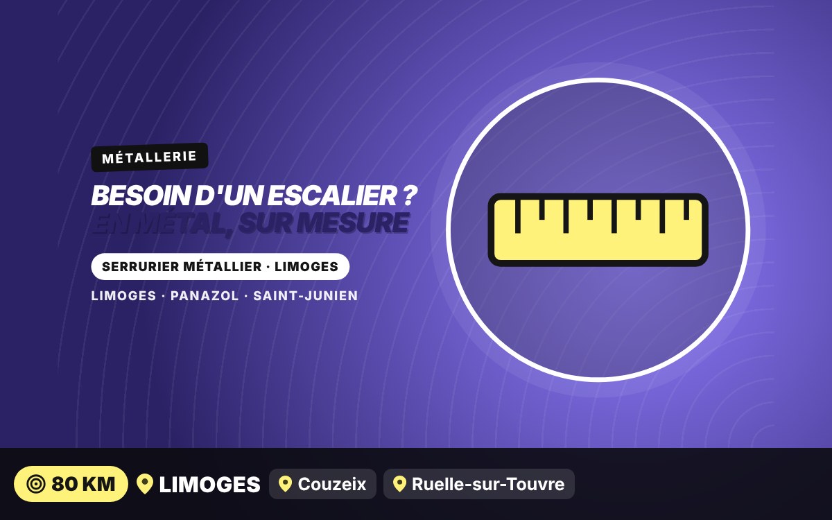 Je vais fabriquer un escalier métallique extérieur à Angoulême