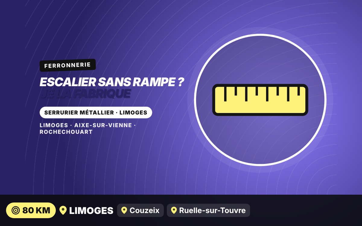 Je vais réaliser votre rampe d'escalier en ferronnerie à Angoulême