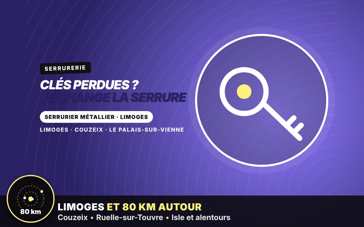 Je vais remplacer votre serrure après une perte de clés à Angoulême