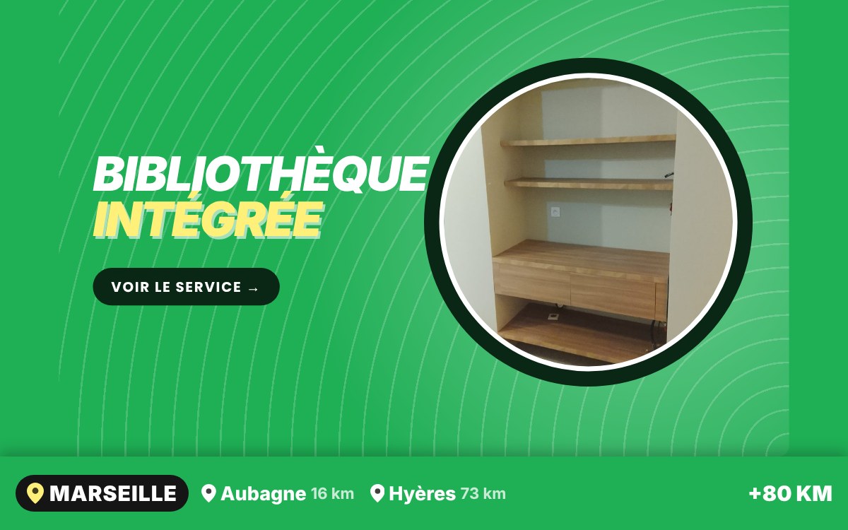 Je vais créer vos bibliothèques et meubles intégrés à Marseille