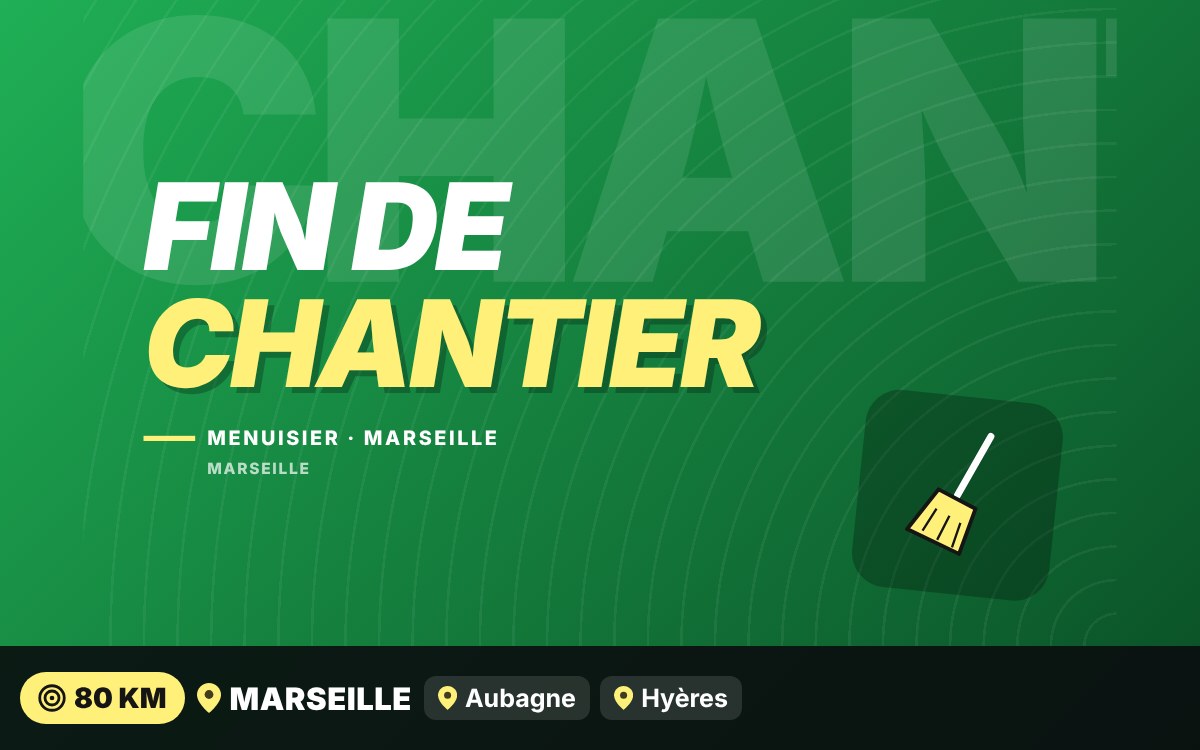 Je vais réaliser votre nettoyage de fin de chantier à Toulon