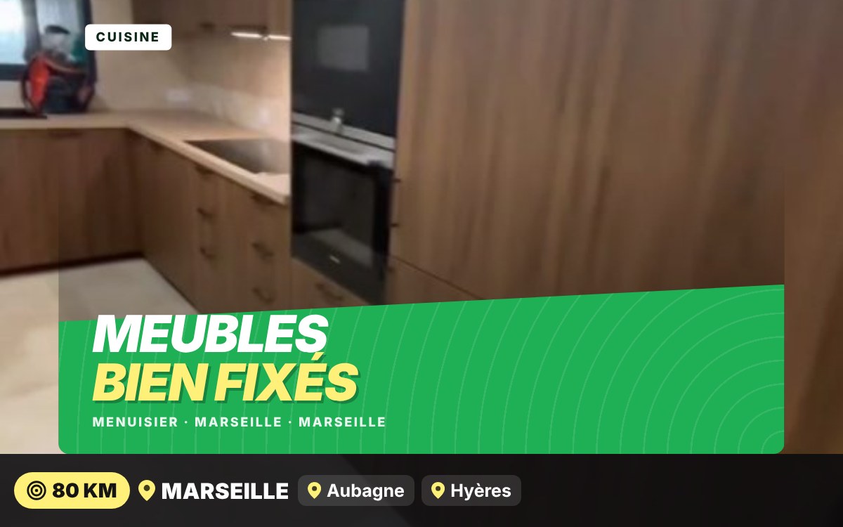 Je vais poser vos meubles hauts, bas et colonnes à Marseille