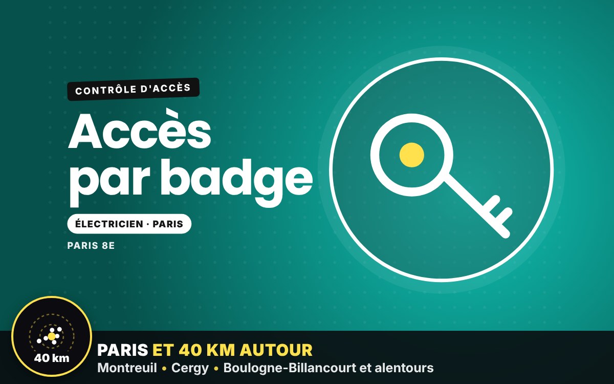 Je vais installer votre contrôle d'accès par badge à Les Mureaux