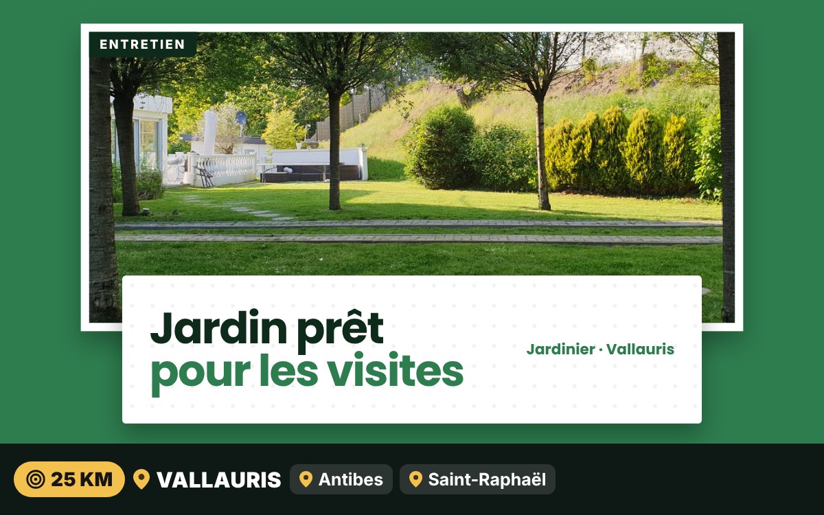 Je vais préparer votre jardin pour une vente ou une location à Nice