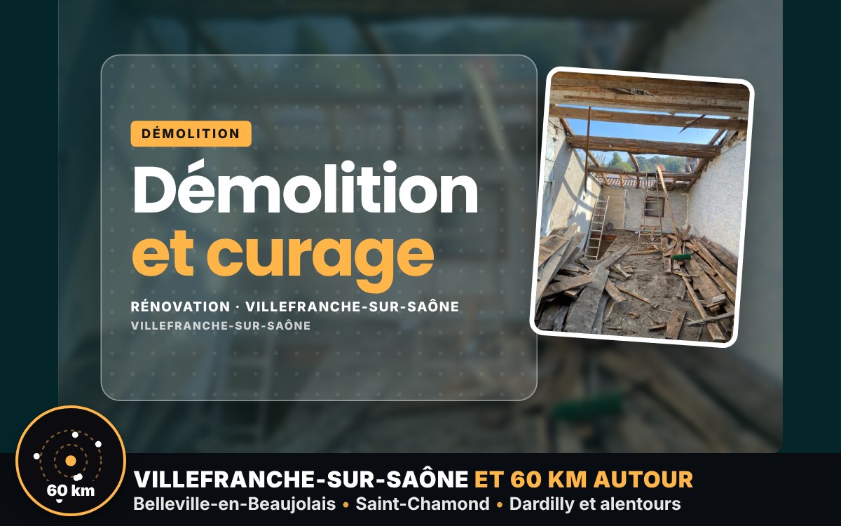 Je vais faire la démolition intérieure avant vos travaux à Écully