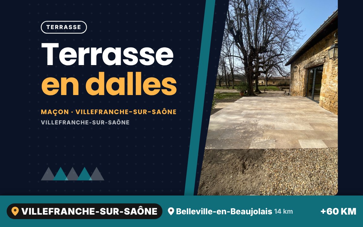 Je vais créer votre terrasse en dalles à Écully