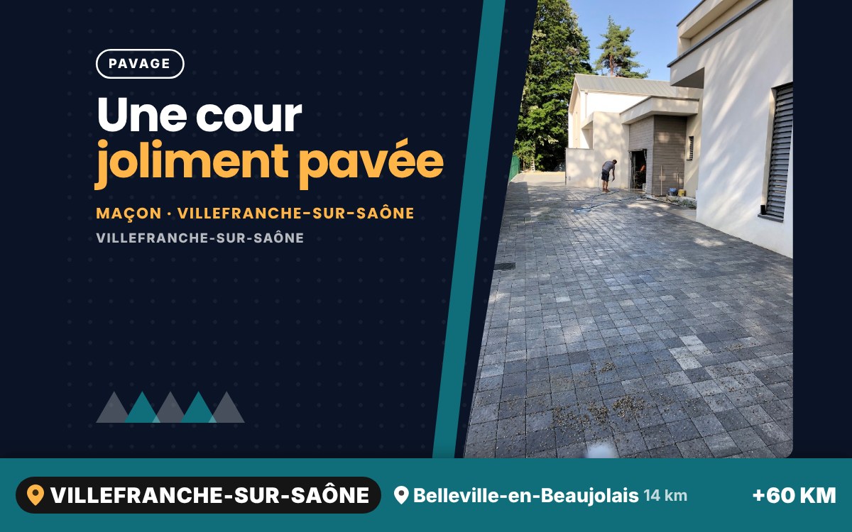 Je vais paver votre cour ou votre entrée à Écully