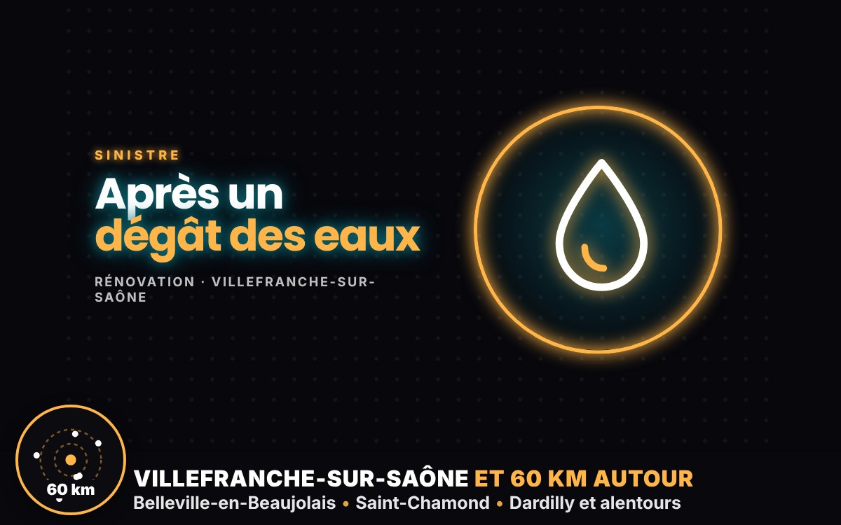 Je vais remettre en état votre logement après un dégât des eaux à Écully