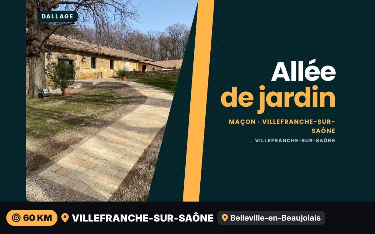 Je vais créer une allée dallée dans votre jardin à Écully