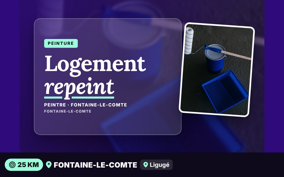 Je vais repeindre votre appartement ou votre maison à Poitiers