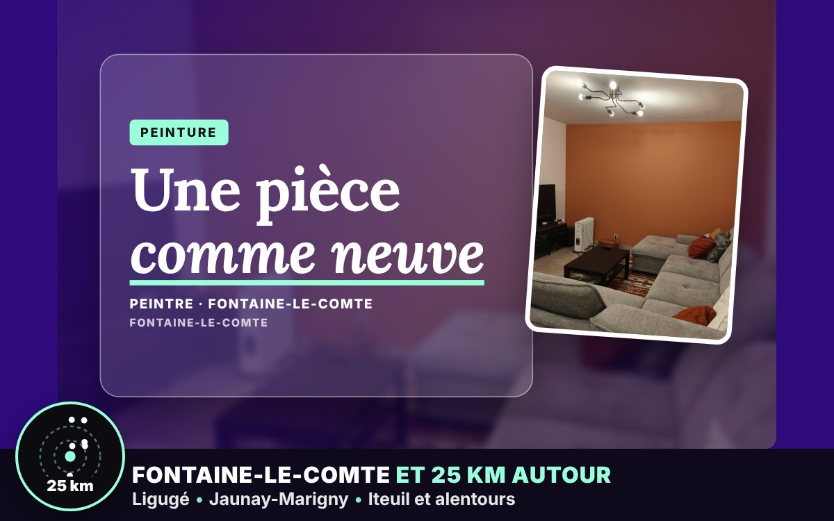 Je vais repeindre entièrement une pièce de votre logement à Poitiers