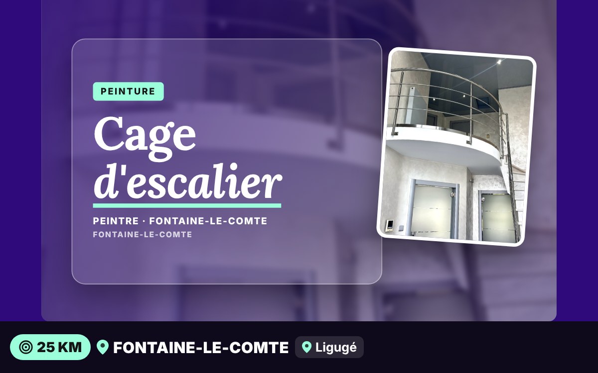 Je vais repeindre votre cage d'escalier à Poitiers