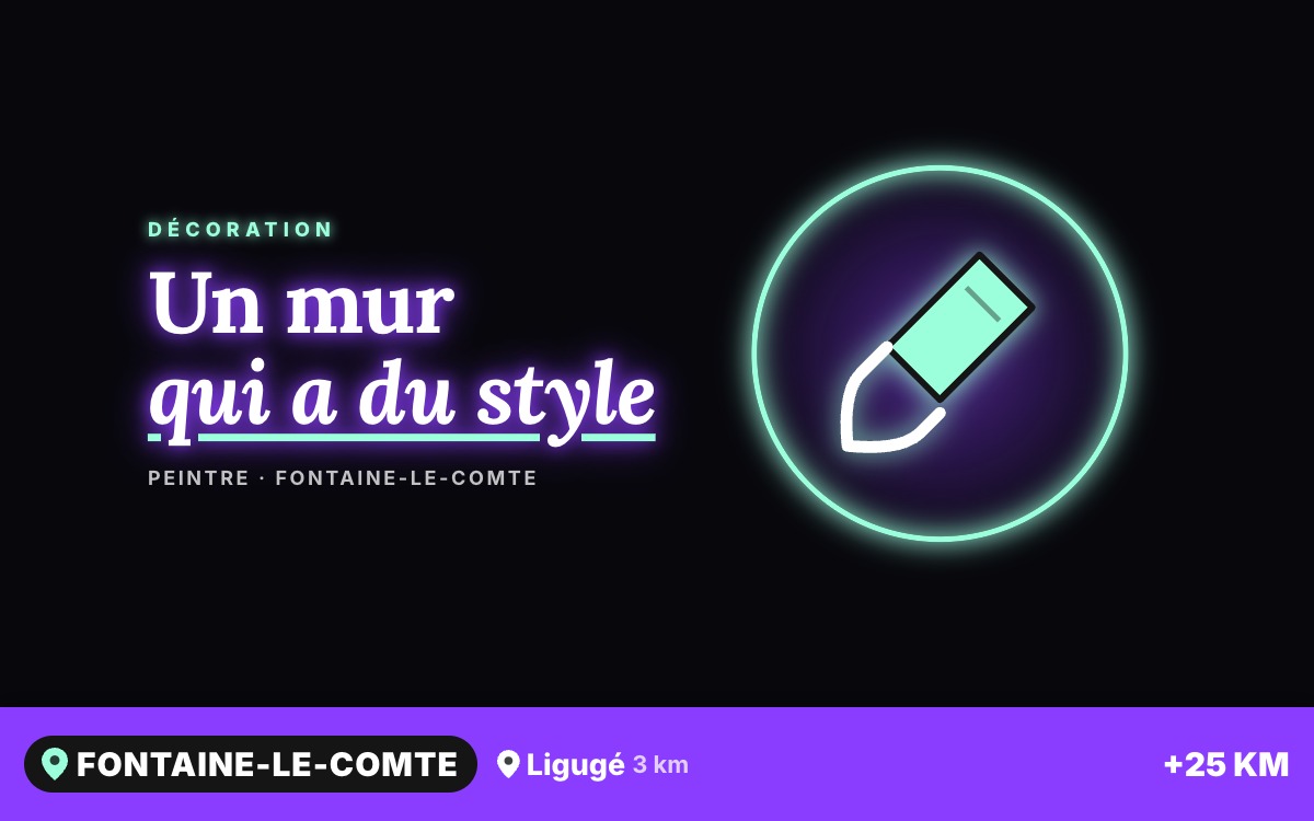 Je vais réaliser votre mur d'accent et votre peinture décorative à Poitiers
