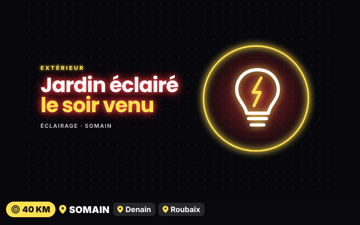 Je vais installer l’éclairage extérieur de votre jardin ou façade à Liévin