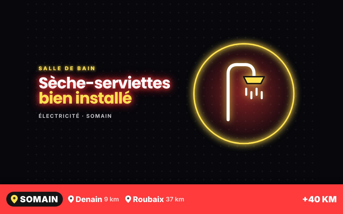 Je vais installer un sèche-serviettes électrique dans votre salle de bain à Liévin