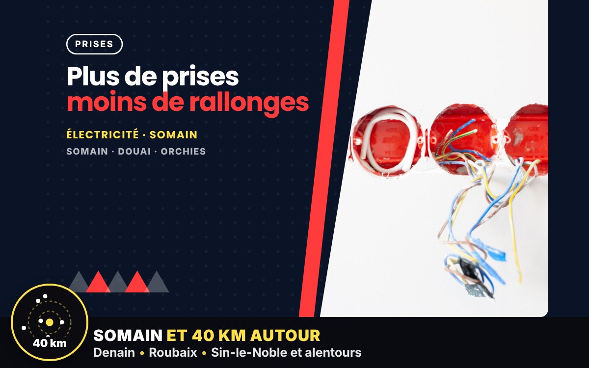 Je vais ajouter des prises électriques dans votre pièce à Liévin
