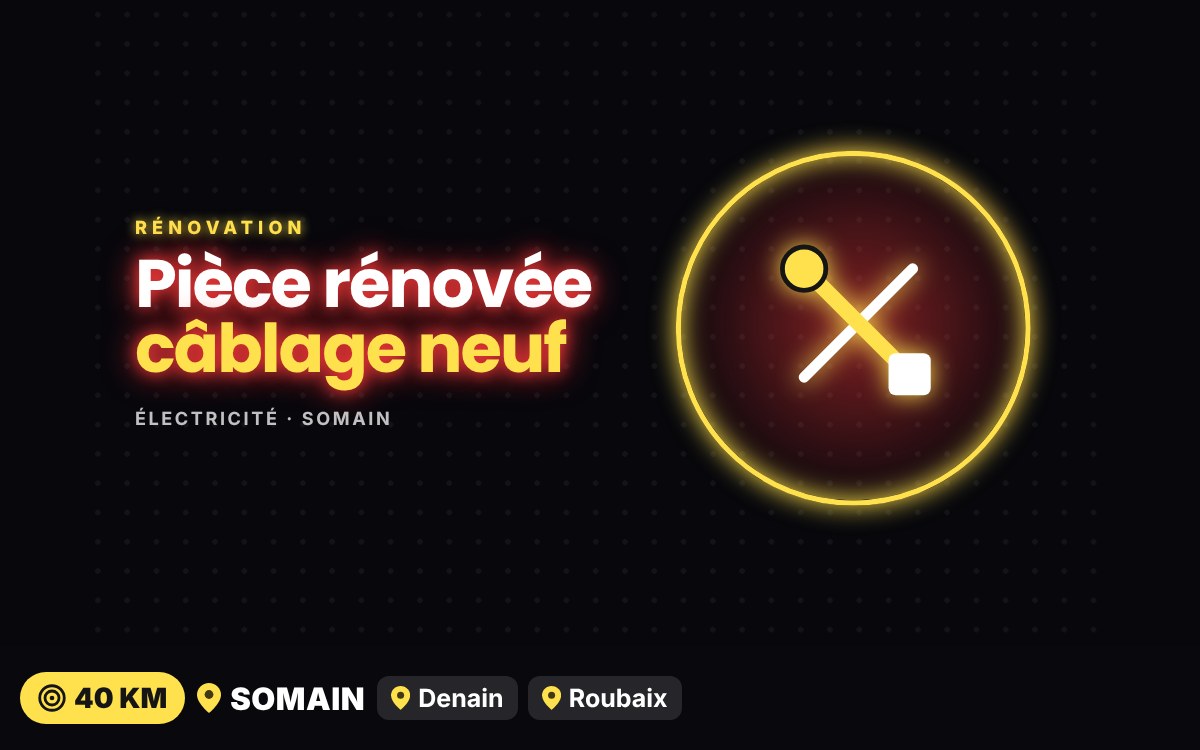 Je vais refaire l’électricité d’une pièce en rénovation à Liévin