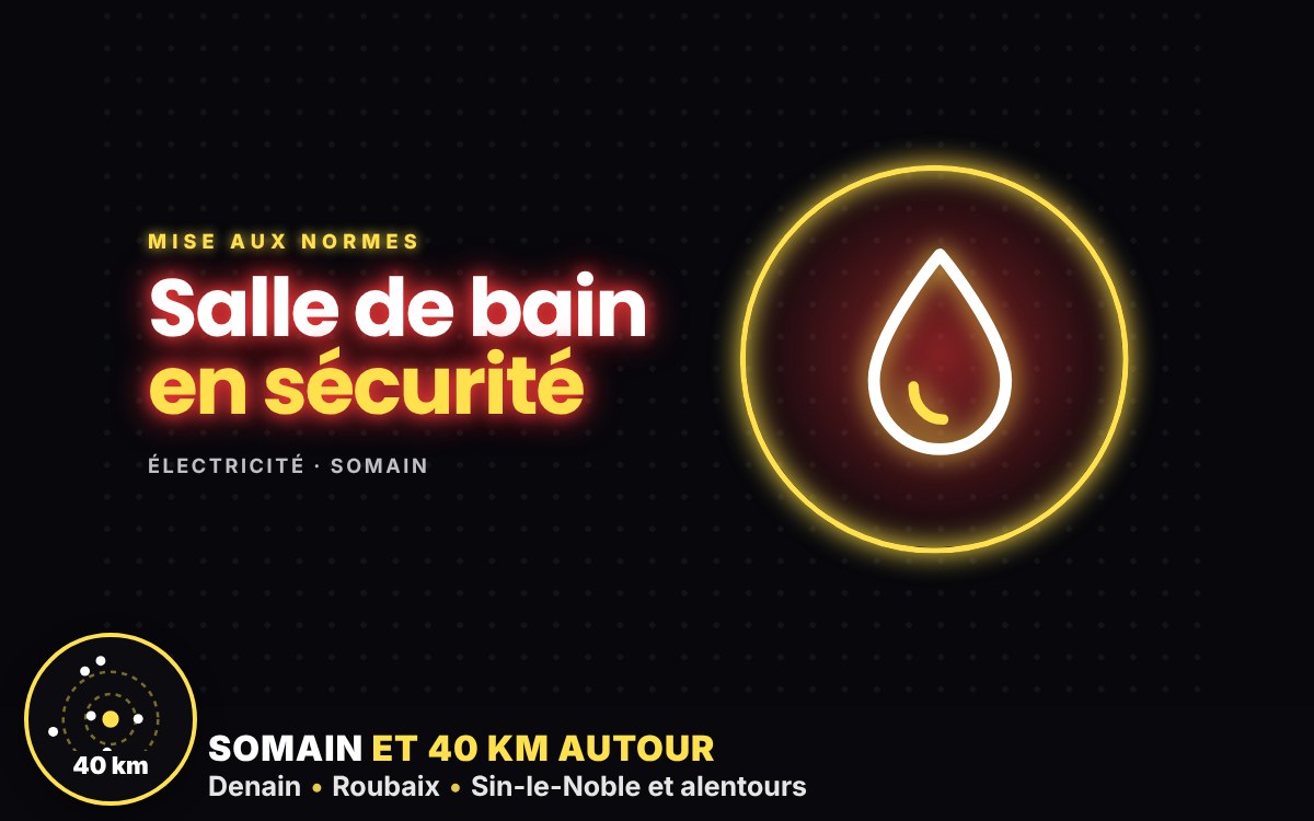 Je vais mettre en sécurité l’électricité de votre salle de bain à Liévin
