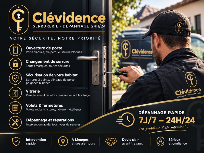 Clévidence — serrurier à Rilhac-Rancon