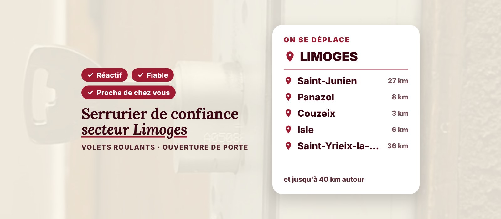Clévidence — un serrurier à Limoges
