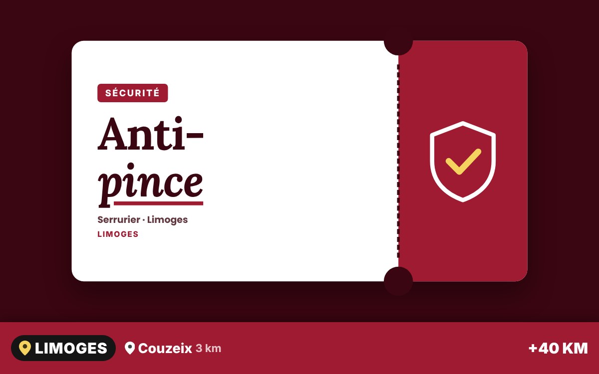 Je vais poser une cornière anti-pince à Limoges