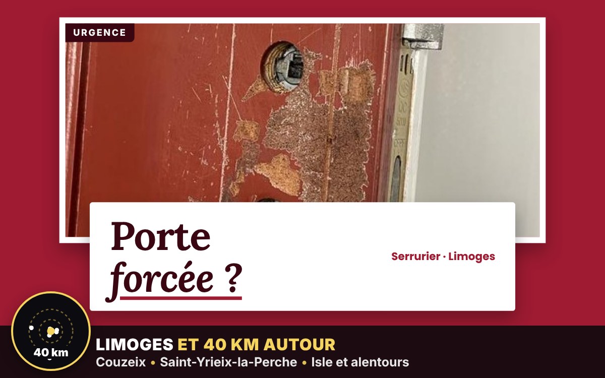 Je vais réparer votre porte fracturée après un cambriolage à Limoges