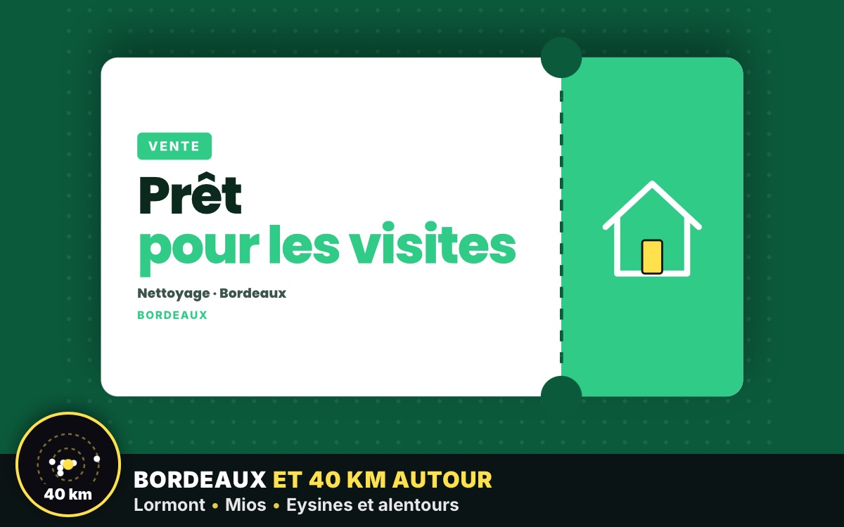 Je vais préparer votre logement pour les visites à Bègles