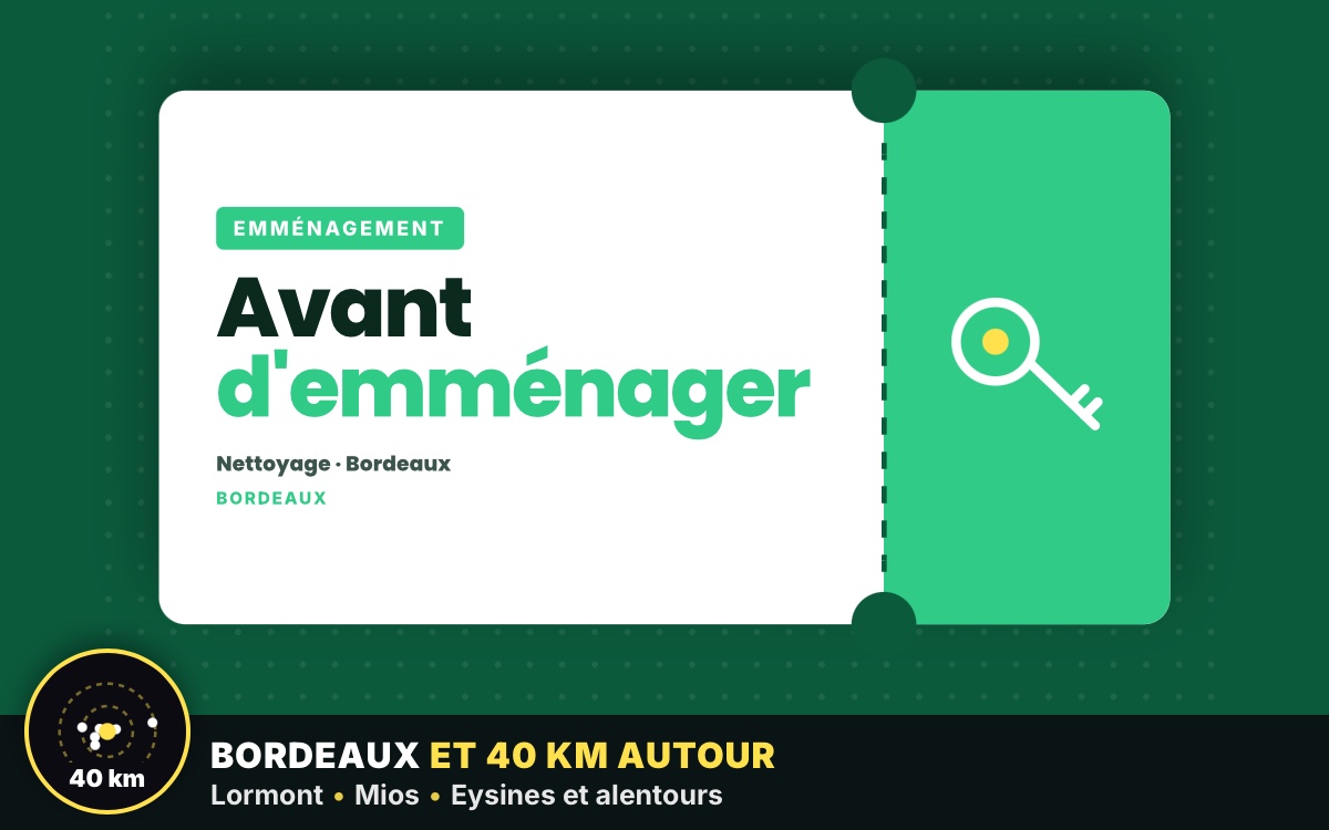Je vais nettoyer votre logement avant votre emménagement à Bègles