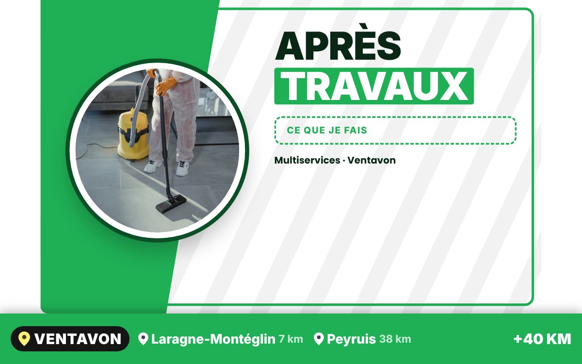 Je vais nettoyer votre logement après travaux à Gap