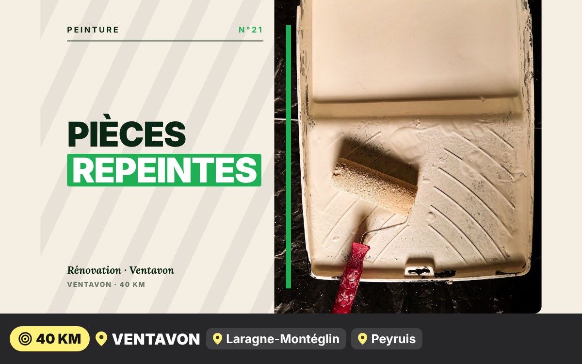 Je vais repeindre vos pièces à Gap