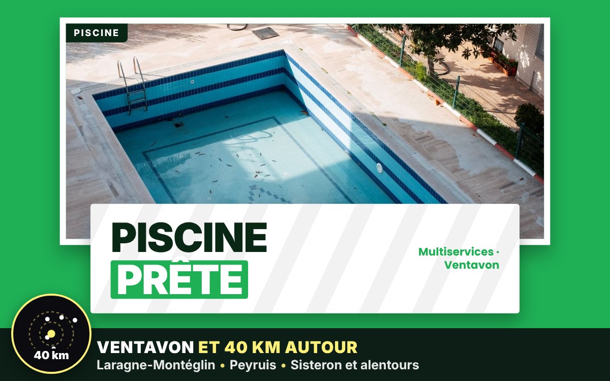 Je vais préparer votre piscine pour la saison à Gap