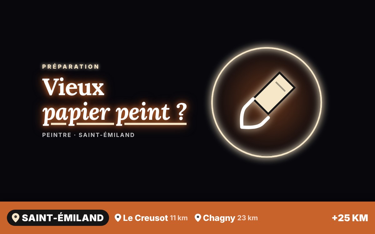 Je vais retirer votre ancien papier peint à Autun
