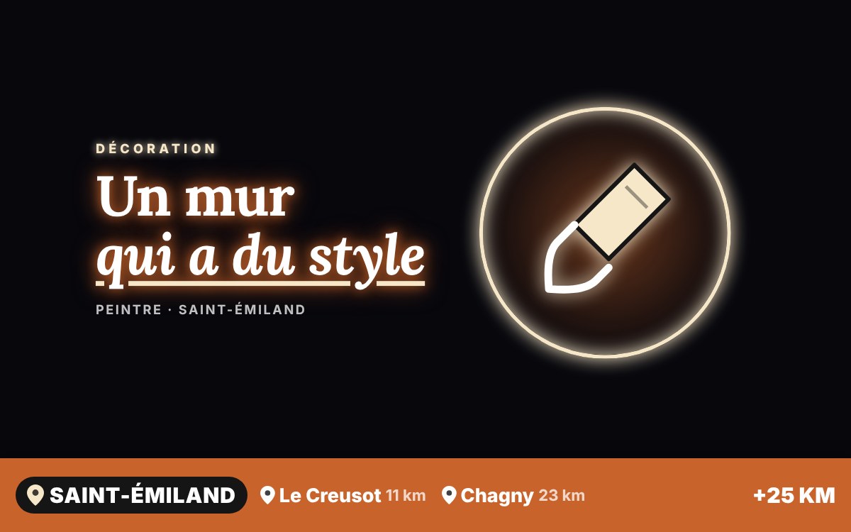 Je vais réaliser votre mur d'accent décoratif à Autun