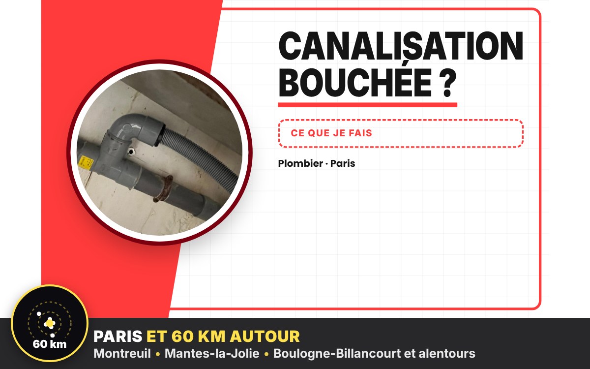Je vais déboucher votre canalisation à Paris