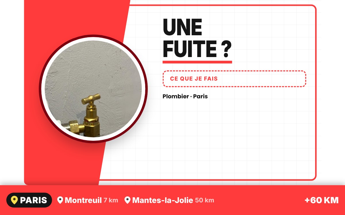Je vais réparer la fuite d'eau de votre appartement à Paris
