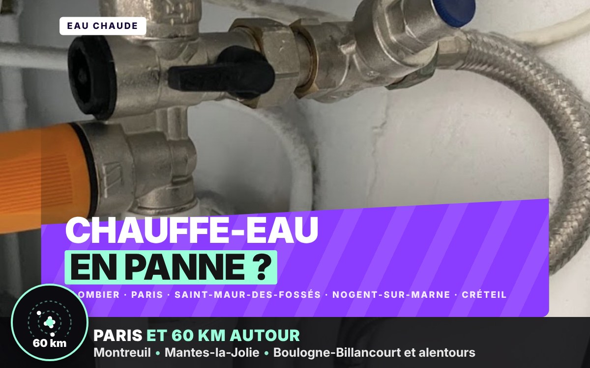Je vais dépanner ou remplacer votre chauffe-eau à Paris