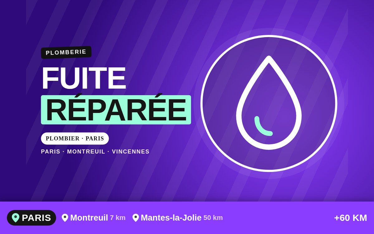 Je vais réparer votre fuite d'eau sous évier ou sur canalisation à Meaux