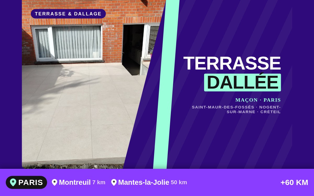 Je vais créer une terrasse en dallage dans votre jardin à Meaux