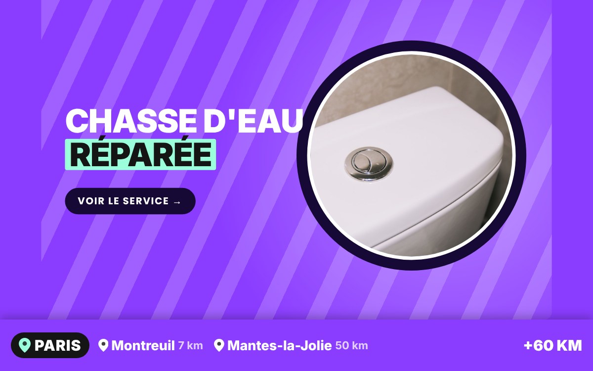 Je vais réparer votre chasse d'eau à Nanterre