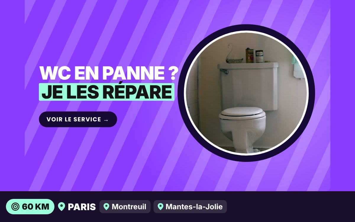 Je vais réparer vos WC à Nanterre