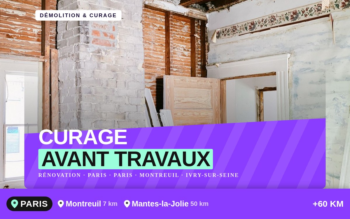 Je vais démolir vos cloisons et curer votre logement avant travaux à Meaux
