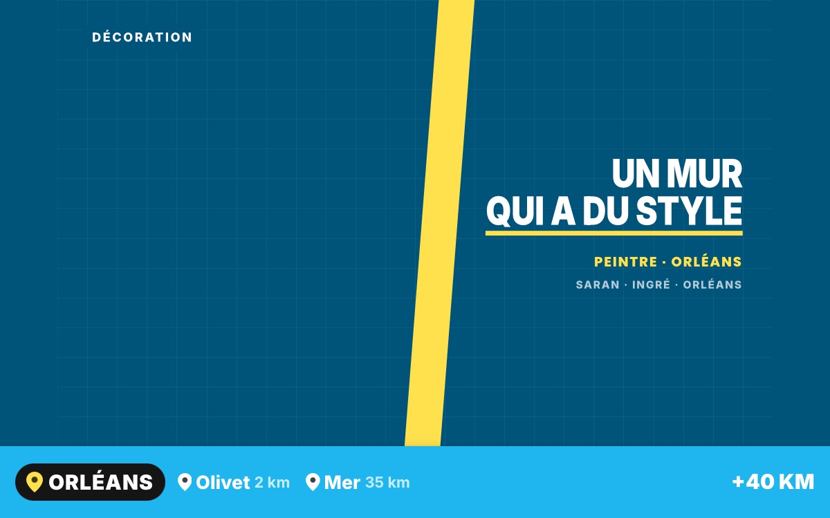 Notre équipe va créer un mur d'accent en papier peint coloré à Orléans